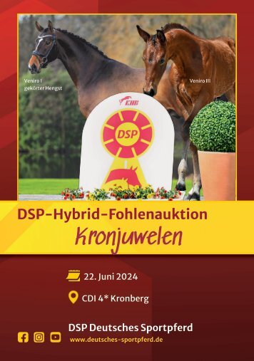 Hybrid-Dressurfohlenauktion Kronjuwelen am 22. Juni 2024 in Kronberg