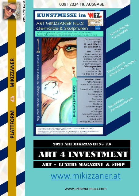 ART 4 INVESTMENT LUXURY MAGAZINE 009_2024 9te AUSGABE ART MIKIZZANER No 2