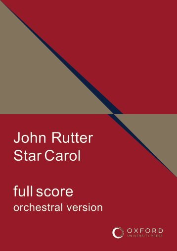 John Rutter Star Carol Orchestral Version (Full Score)