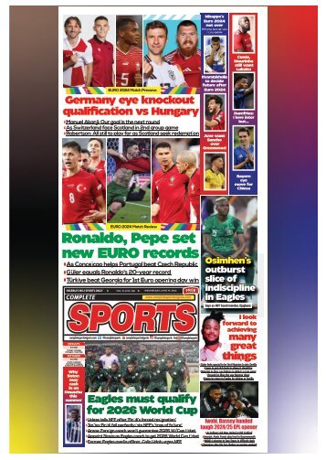 COMPLETE SPORTS - WEDNESDAY, JUNE 19, 2024