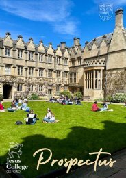 Jesus College Oxford Prospectus