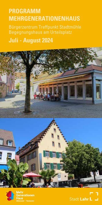 Mehrgenerationenhaus Lahr Programm Juli August 2024