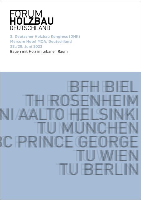 3. Deutscher Holzbau Kongress (DHK 2022)