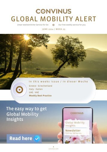 CONVINUS Global Mobility Alert - Week 25.2025