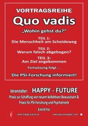Vortragsreihe Quo vadis - Die PSI-Forschung informiert!