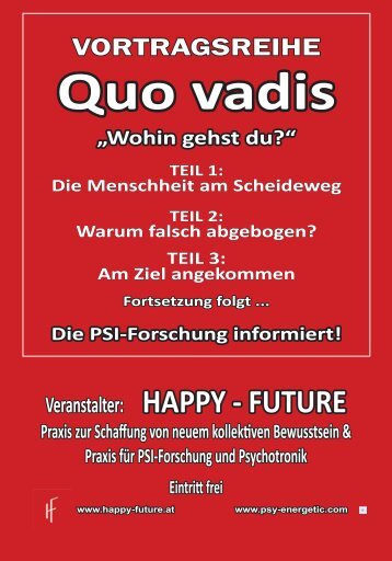 Vortragsreihe Quo vadis - Die PSI-Forschung informiert!