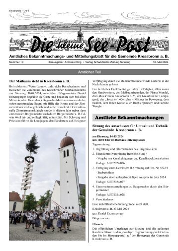 20.06.2024 Die kleine See-Post