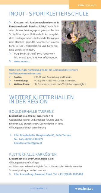 WINTER AKTIV 10-11 www.imst.at - Imster Bergbahnen