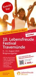 Festivalflyer 10. Lebensfreude Festival 2024
