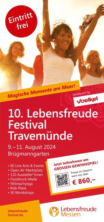 Festivalflyer 10. Lebensfreude Festival 2024