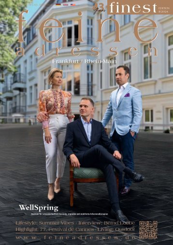 »feine adressen – finest«  –  Edition Frankfurt/ Rhein-Main II/2024