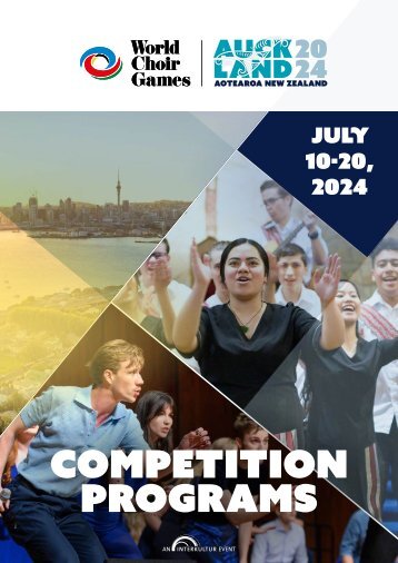World Choir Games Auckland 2024 - Competition Programs