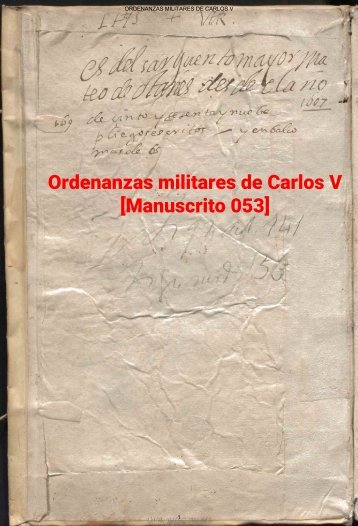 Ordenazas Militares de Carlos V