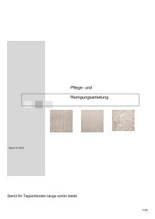 Pflege-und Reinigungsanleitung | Teppichfliesen