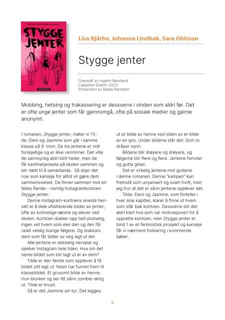 Nye ungdomsbøker fra Ungdomsbokgildet 2023
