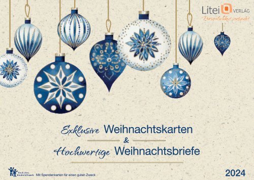 Litei exklusive Weihnachtskarten und hochwertiges Weihnachts-Briefpapier 2024 für Firmenkunden und den Geschäftsbereich.