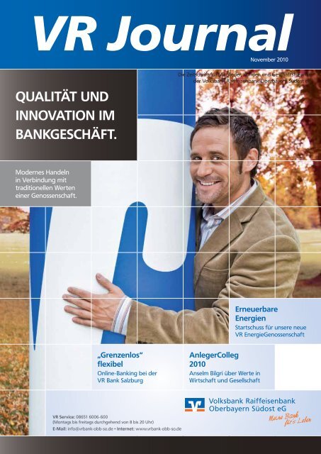 qualität und innovation im bankgeschäft. - Volksbank Raiffeisenbank ...