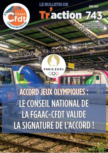 Bulletin de traction FGAAC-CFDT n°743 juin 2024