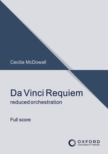 McDowall Da Vinci Requiem reduced orchestral full score