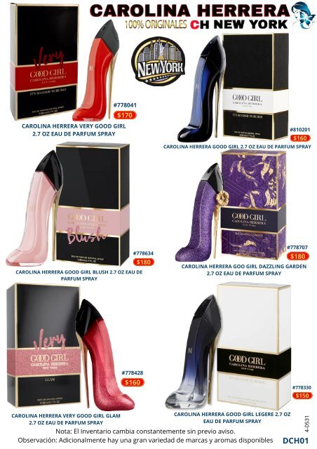Perfumes carolina herrera, Carolina herrera, Perfumes carolina herrera mujer, Perfumes carolina herrera para hombre