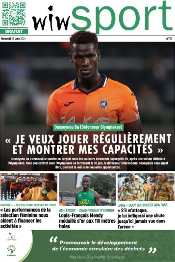 Journal wiwsport n410 - 26 juin 2024
