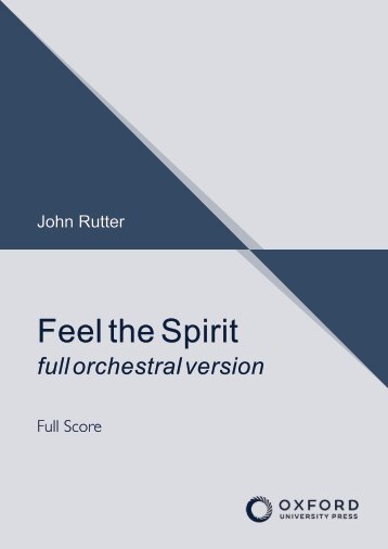 Rutter Feel the Spirit full orchestral version FS