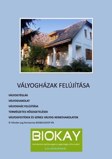 Vályogházak felújítása 