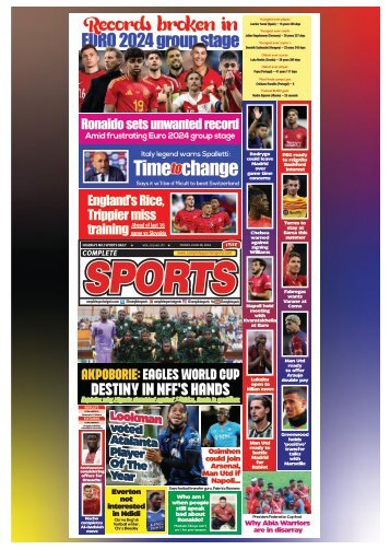 COMPLETE SPORTS - FRIDAY, JUNE 28, 2024