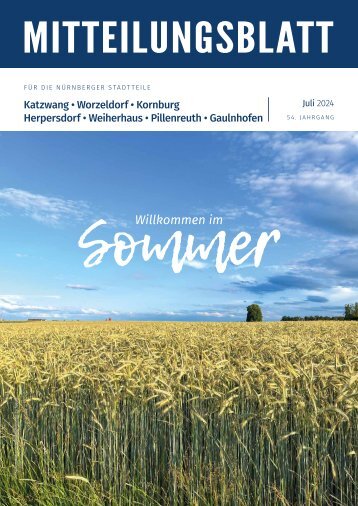 Mitteilungsblatt Nürnberg-Katzwang/Worzeldorf/Kornburg - Juli 2024