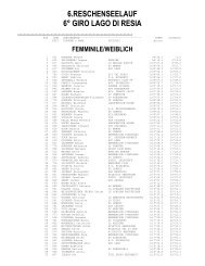 6.RESCHENSEELAUF 6° G IRO LAG O D I RESIA