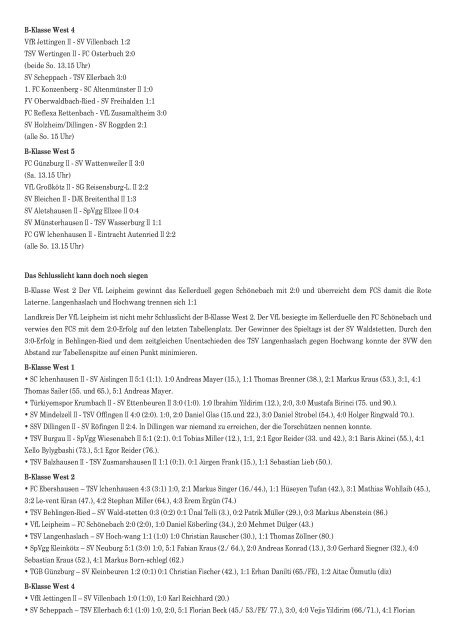 B-Klasse West I, Saison 10/11 - SpVgg Wiesenbach