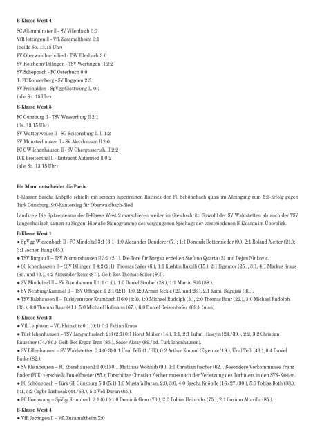 B-Klasse West I, Saison 10/11 - SpVgg Wiesenbach