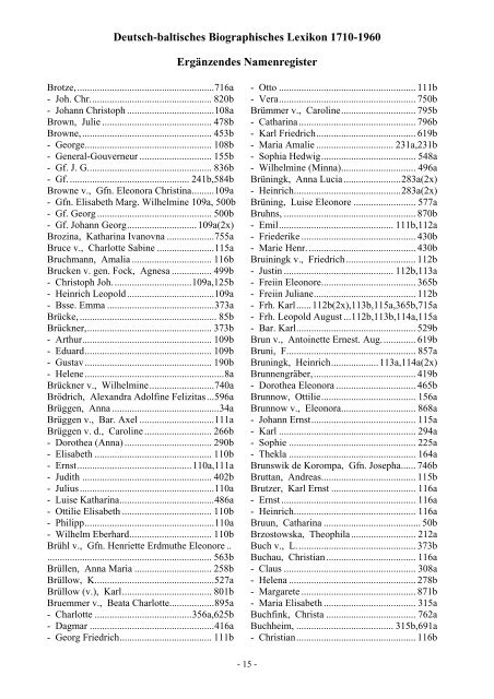 Baltische genealogische Hefte Herausgeber Deutsch ... - DBGG