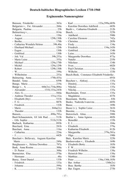 Baltische genealogische Hefte Herausgeber Deutsch ... - DBGG