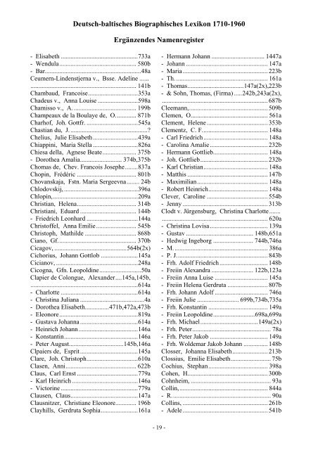 Baltische genealogische Hefte Herausgeber Deutsch ... - DBGG