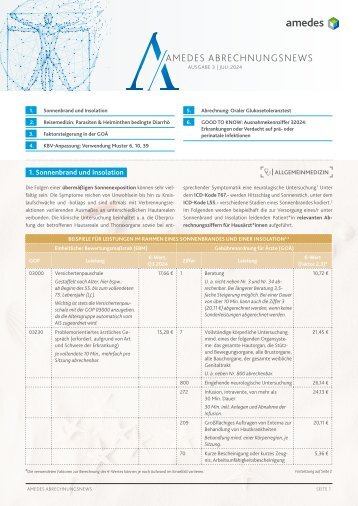 amedes Abrechnungsnews Ausgabe Juli 2024