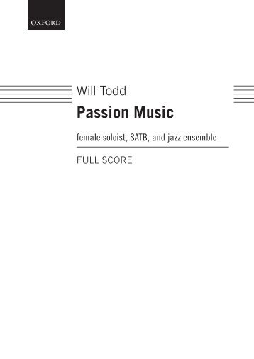 Will Todd Passion Music full score