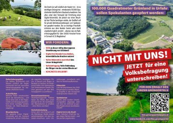 Linzer Grüngürtel schützen - Volksbefragung Unterschriftenliste