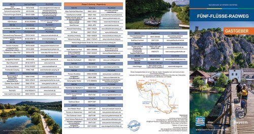 Flyer Gastgeber Fünf-Flüsse-Radweg