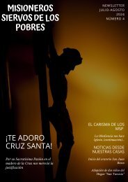 Newsletter de los Misioneros Siervos de los Pobres en Español. Julio-Agosto 2024.