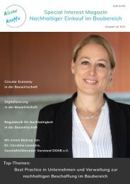 Special Interest Magazin - Nachhaltiger Einkauf im Baubereich