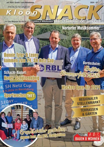 Holsteiner KlöönSNACK - Ausgabe Rendsburg / Mittelholstein - Juli 2024
