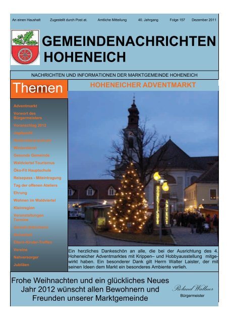 Download als PDF - Datei - Marktgemeinde Hoheneich