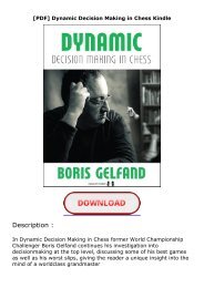 [PDF] Dynamic Decision Making in Chess Kindle