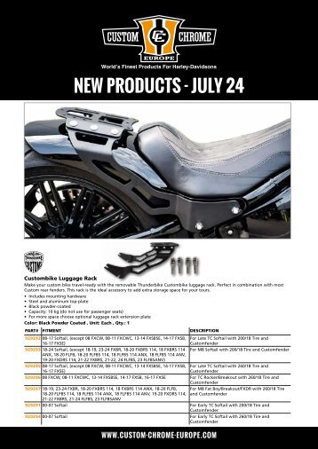 THUNDERBIKE NEW PRODUCTS