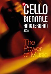 Festivalboek Cello Biënnale 2018