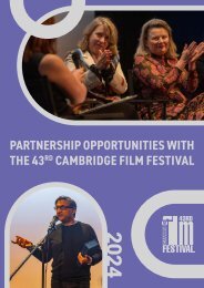 Cambridge Film Festival Partnerships 2024