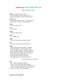 Leseprobe aus: Friedrich Schiller, Wilhelm Tell Geßler ... - Ebooks.at