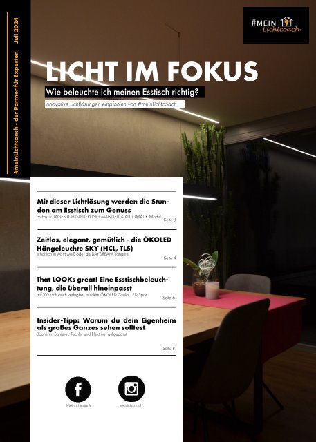 #meinLichtcoach Licht im Fokus Juli 2024