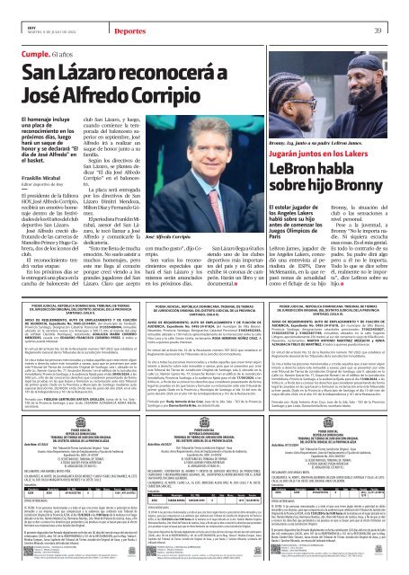 Edición impresa, martes 09 de julio de 2024